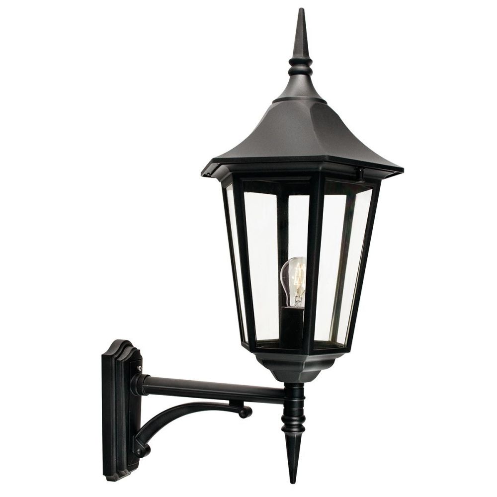 Traditional Black Victorian 'Onley' Garden Wall Lantern