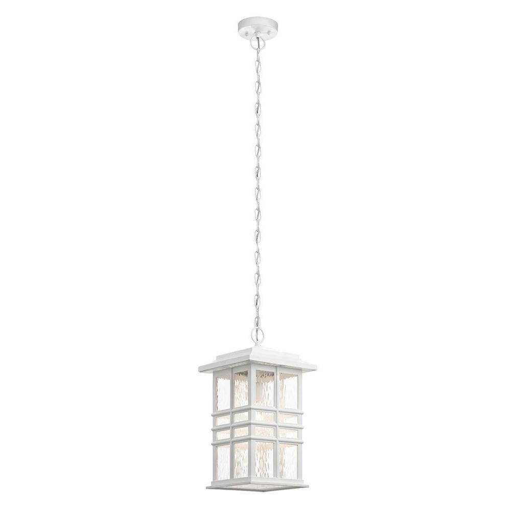Traditional White 'Kimpton' Hanging Porch Light