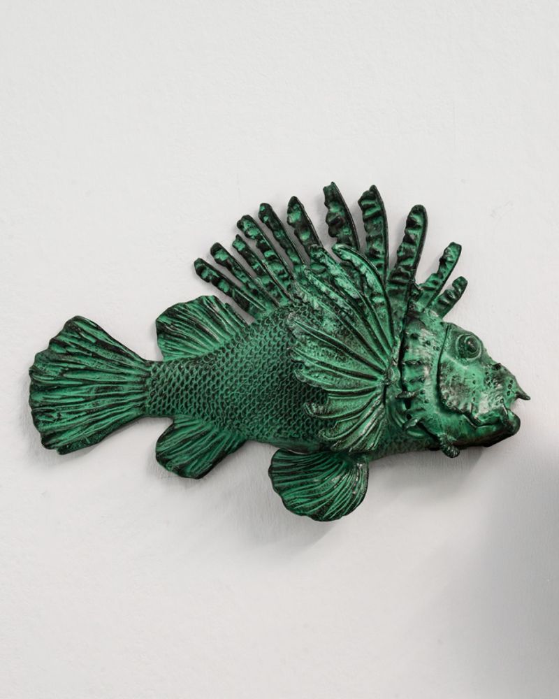 Verdigris Lionfish Decorative Interior Wall Art