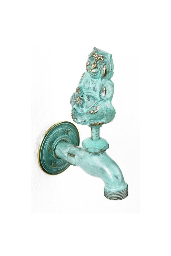 Verdigris Water Nymph Garden Tap