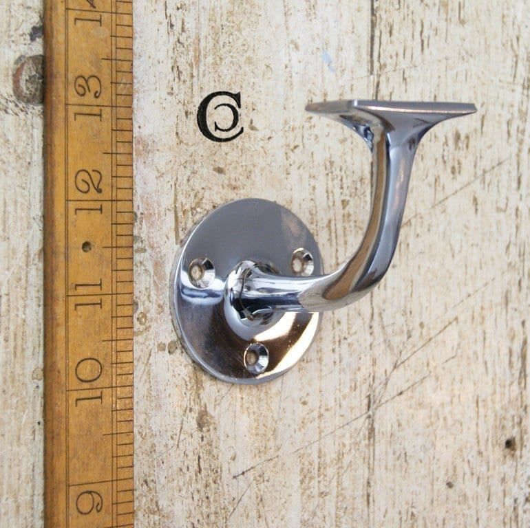 Victorian Chrome Plate Hand Rail Bracket - 80mm