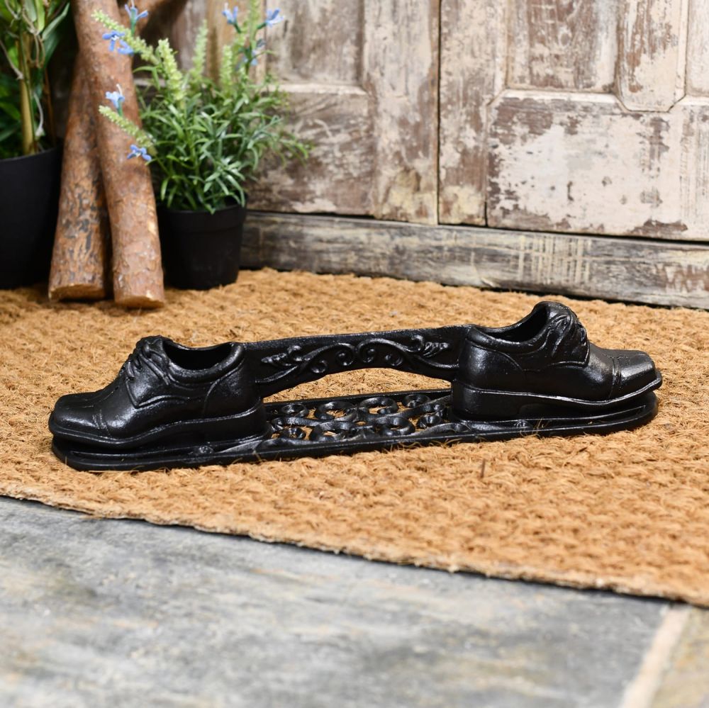 Cast Iron Shoe Boot Scraper Black