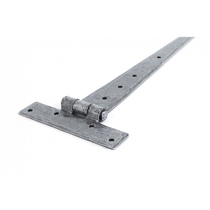Pewter Round Ended Tee Hinges - 12