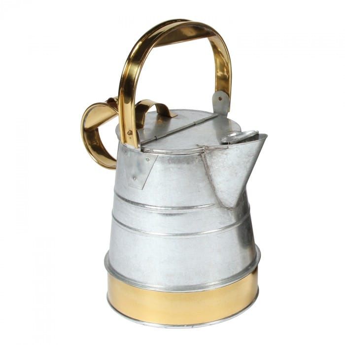 Galvanised & Polished Brass Watering Can