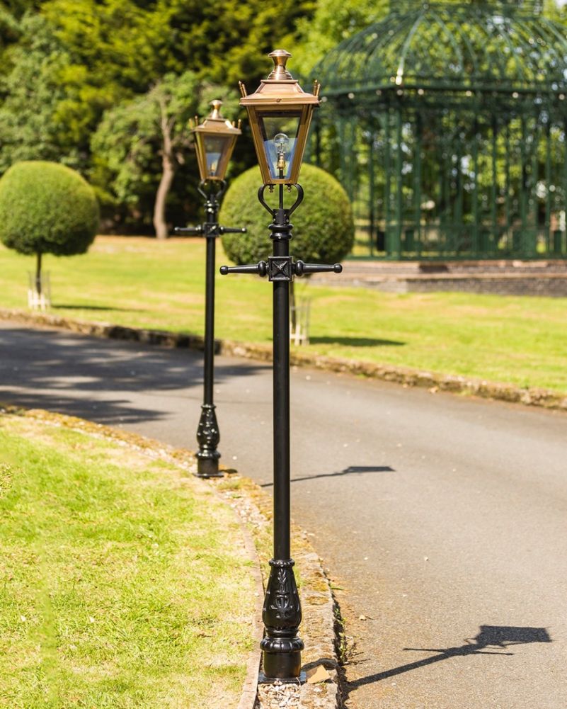 Brass Dorchester Lamp Post In 2.3 Metres