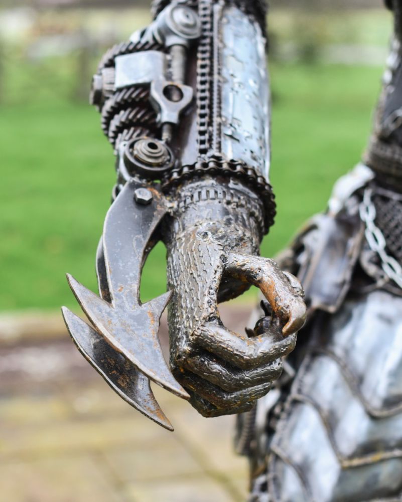 2.4m Recycled Metal Parts Predator Sculpture