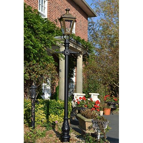 Brass Dorchester Lamp Post & Lantern Set In 2.66 Metres_Full Length