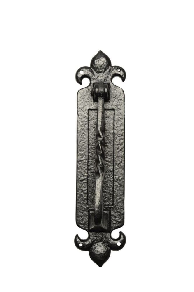 Integrated Cast Iron Door Knocker and Letter Plate 