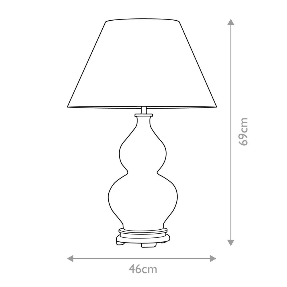  Duck Egg Blue Tall Empire Table Lamp Dimensions