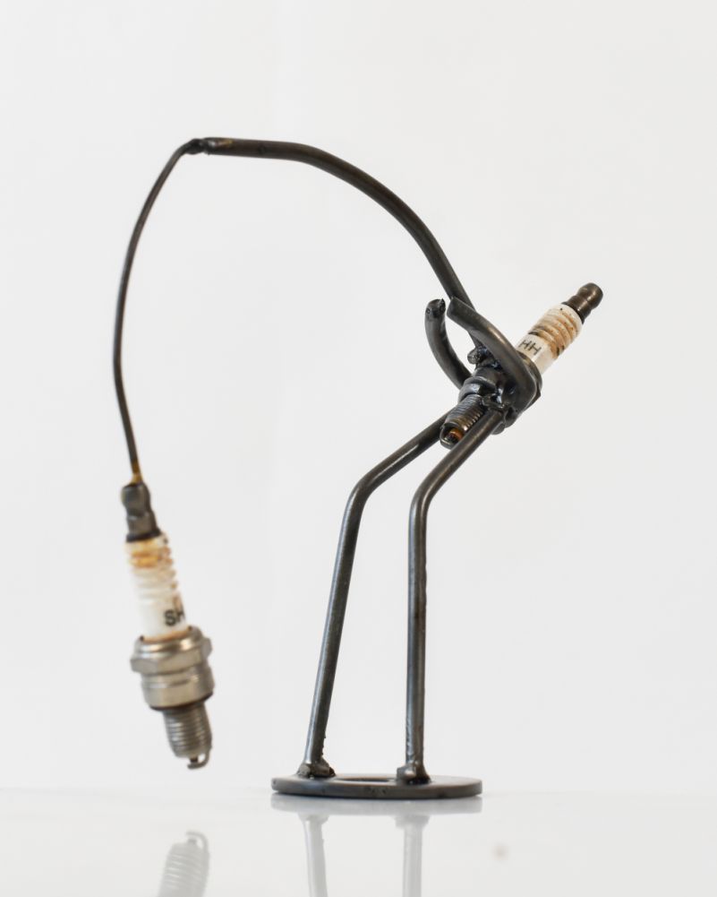 The Fisherman Scrap Metal Art 