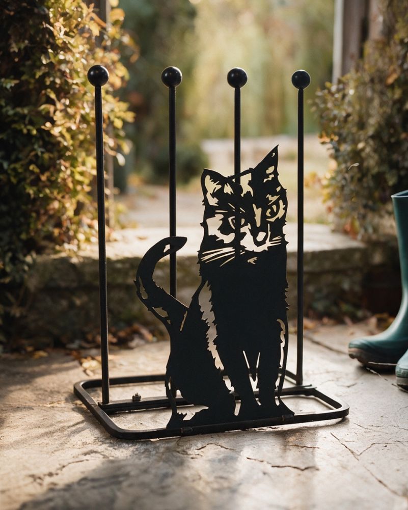  Steel Sitting Cat Boot Rack Digital Illustration