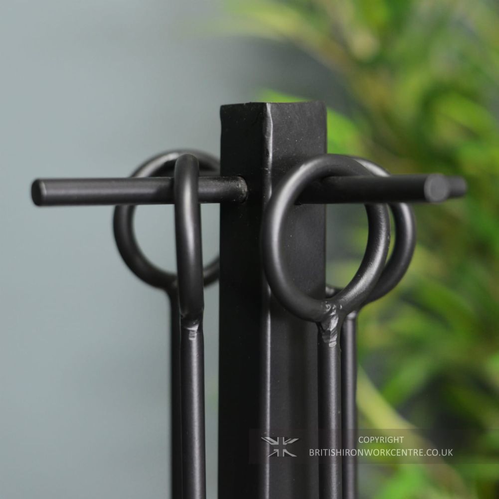 “Whityard Avenue” Tall Black Companion Set Close Up