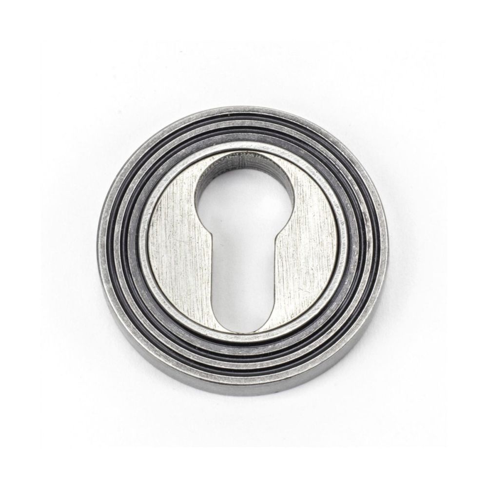 Aged Pewter Layered Beehive Circular Euro Escutcheon