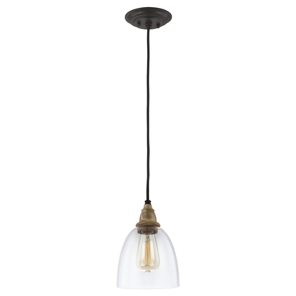 Aged Steel Hanging Ceiling Light