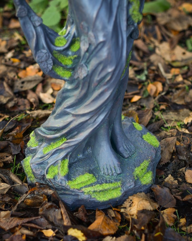 Aged Verdigris 'Elleth' The Resin Elf Garden Sculpture Base