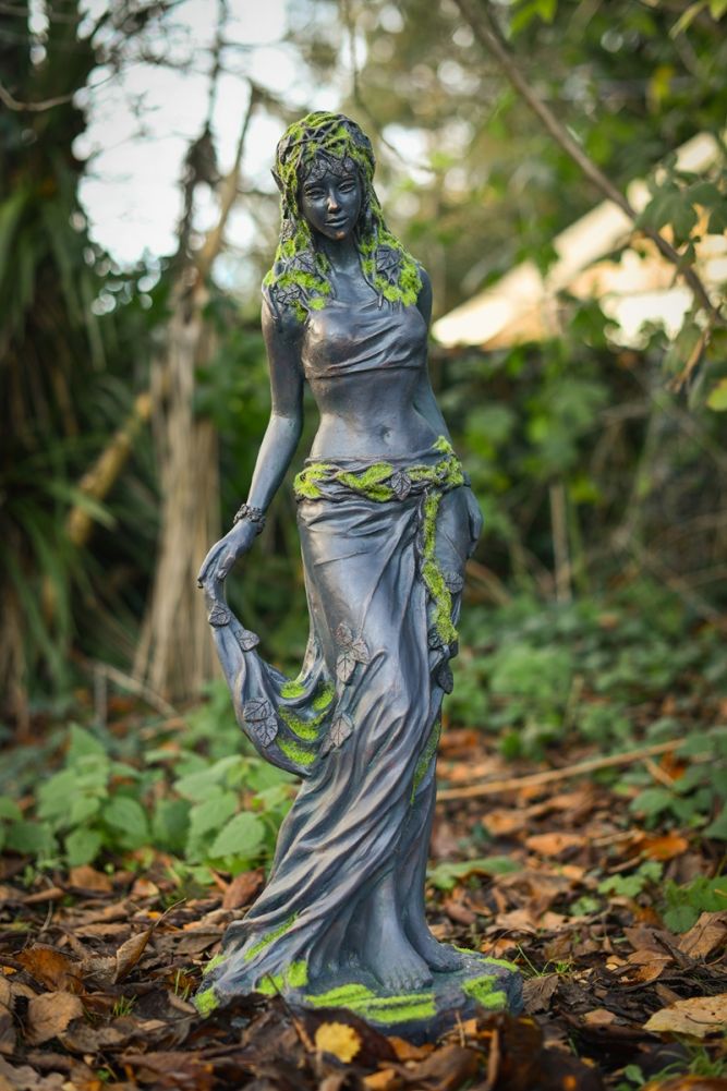 Aged Verdigris 'Elleth' The Resin Elf Garden Sculpture