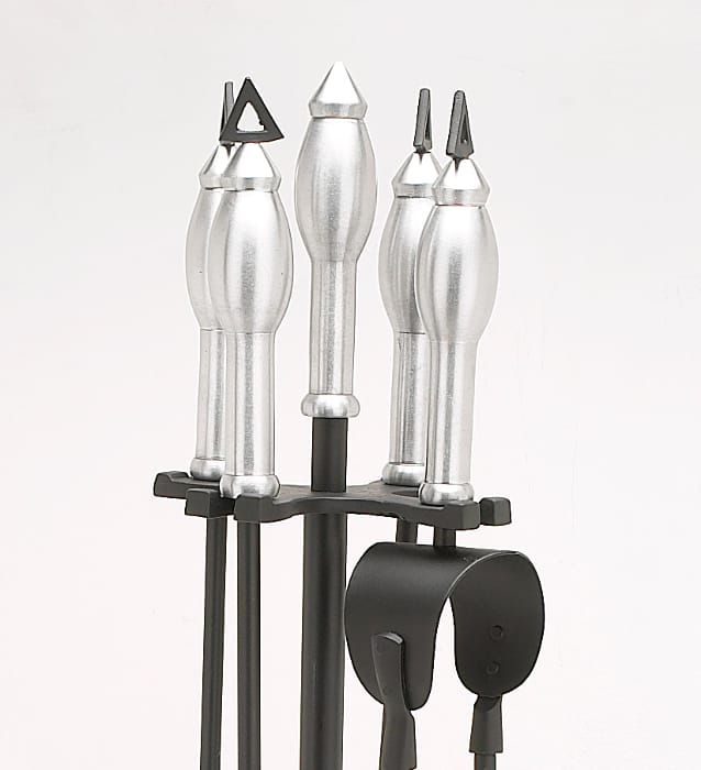 Iron Fireplace Tools With Aluminium Handles
