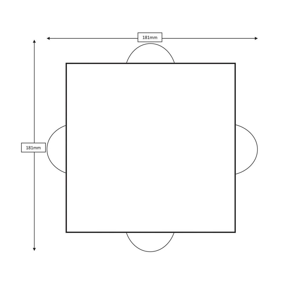 Aluminium Four Way Outdoor Wall Light In Graphite Dimensions