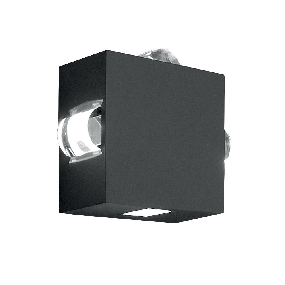 Aluminium Four Way Outdoor Wall Light In Graphite 