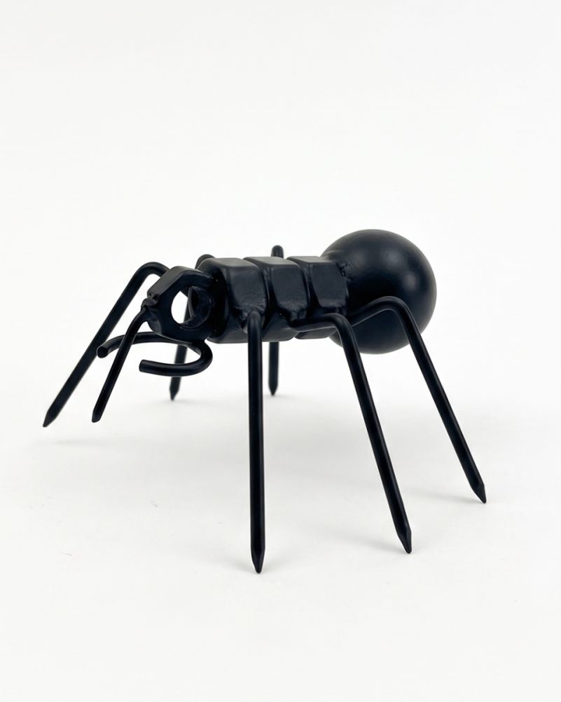 Ant Scrap Metal Art Sculpture White Background