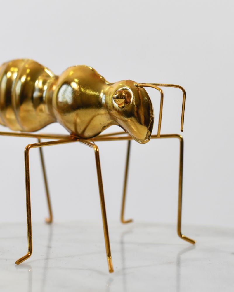 'Anthony' The Gold Ant Scrap Metal Art Medium