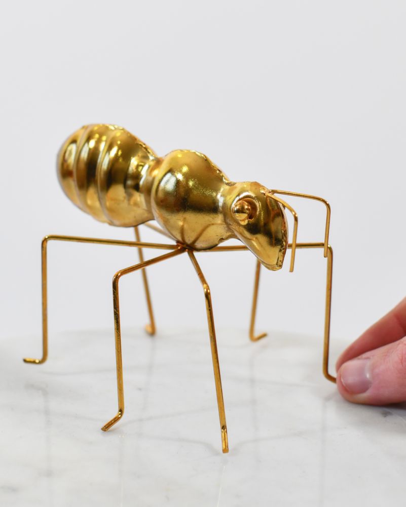 'Anthony' The Gold Ant Scrap Metal Art Scale Medium