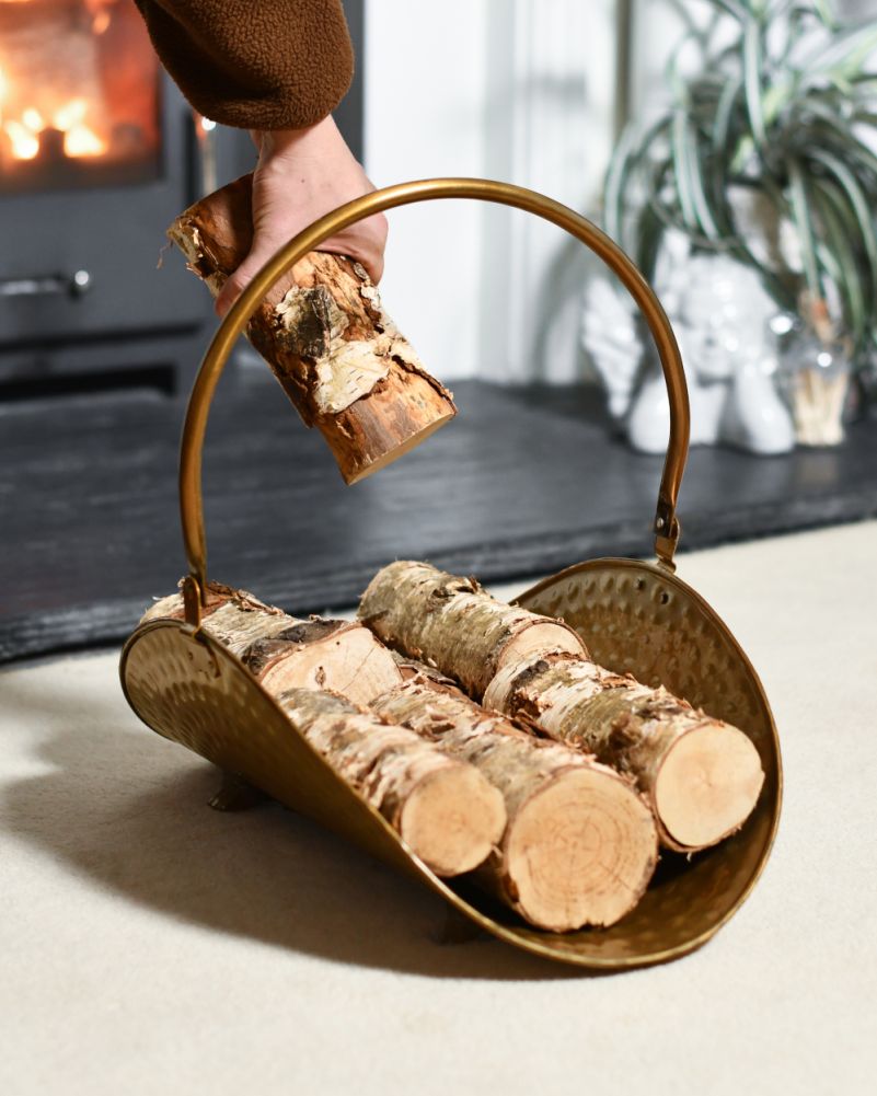 Antique Copper Curved Log Store To Scale