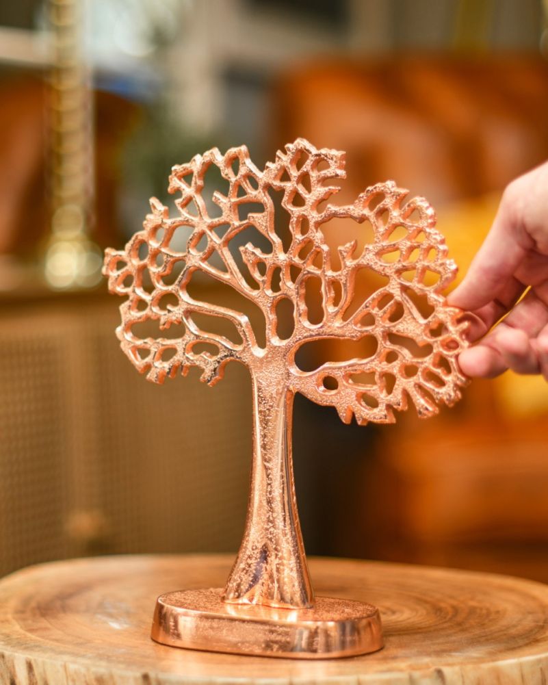 Scale Shot Of Antique Copper Tree Of Life 