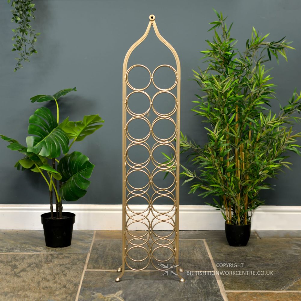 Antique Gold Double Slot Wine Rack