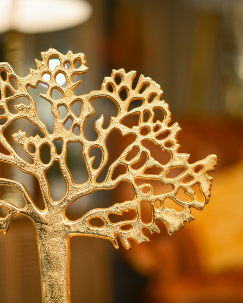 Close Up Of Antique Gold Tree Of Life 