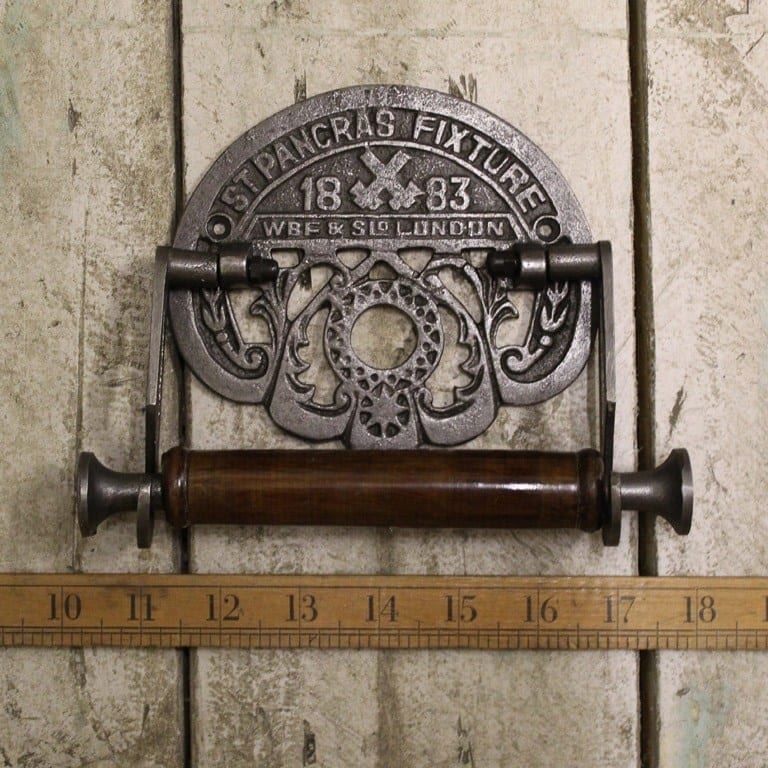 Antique Iron 'St. Pancras' Toilet Roll Holder