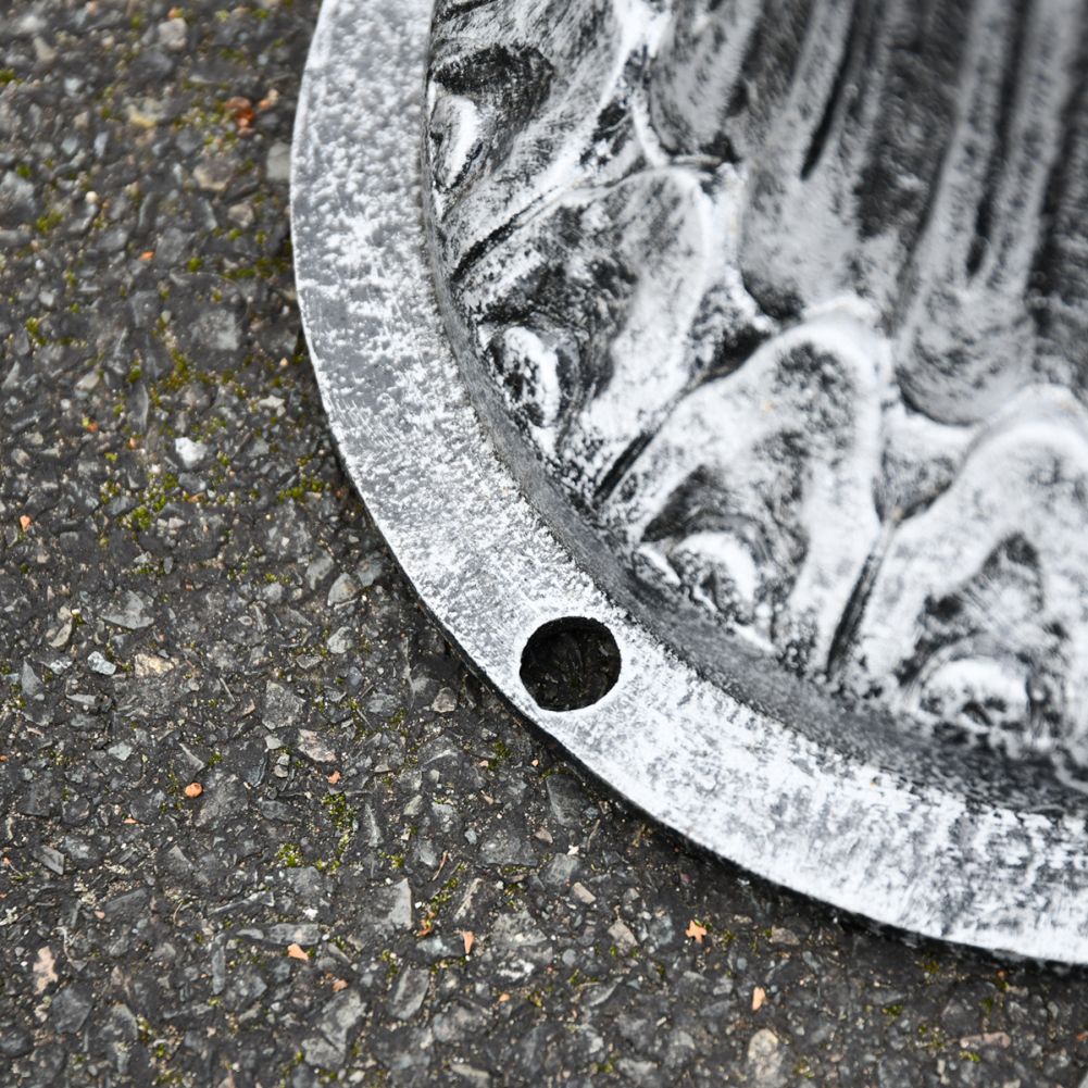 Antique Silver Driveway Bollard Base Fittings