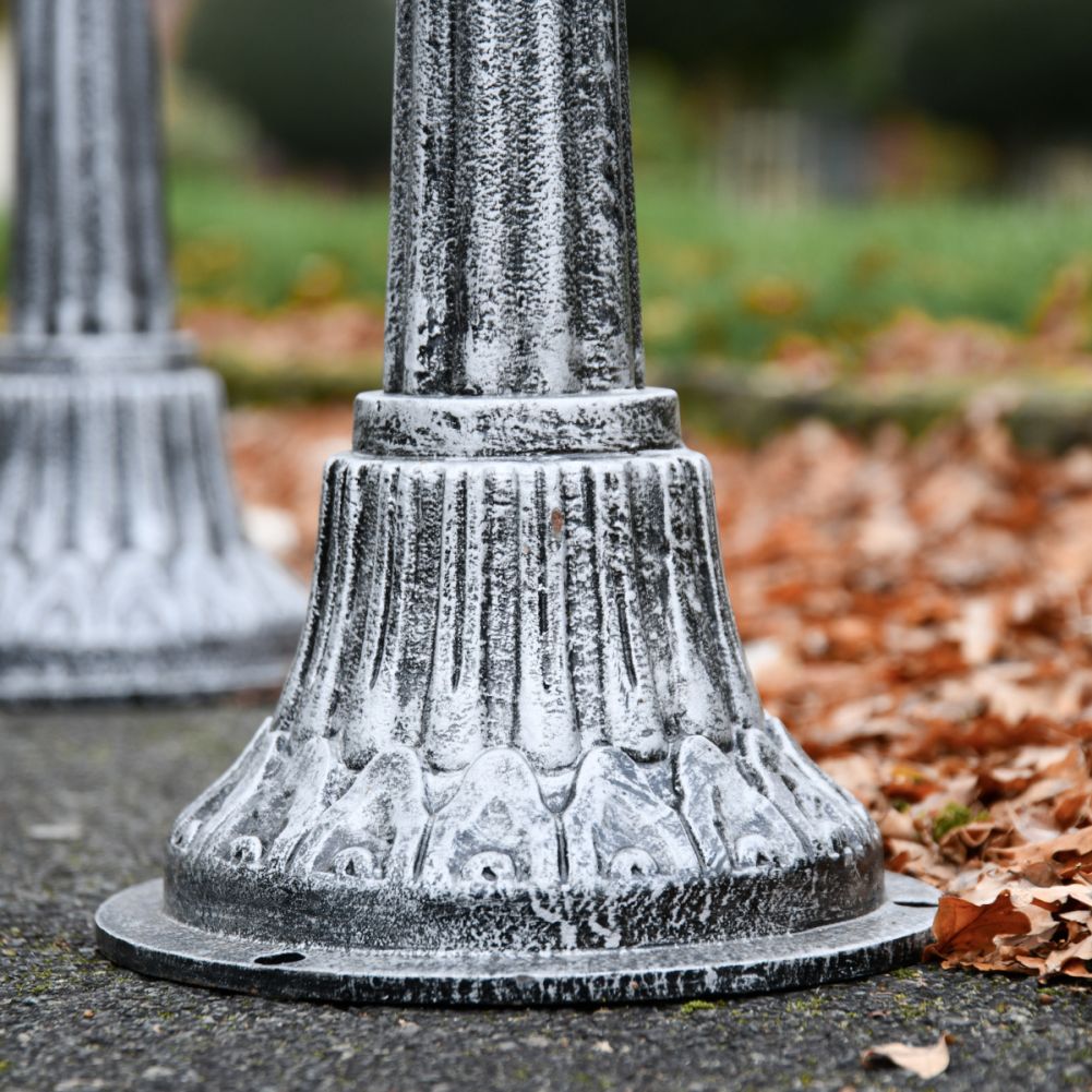 Antique Silver Driveway Bollard Details