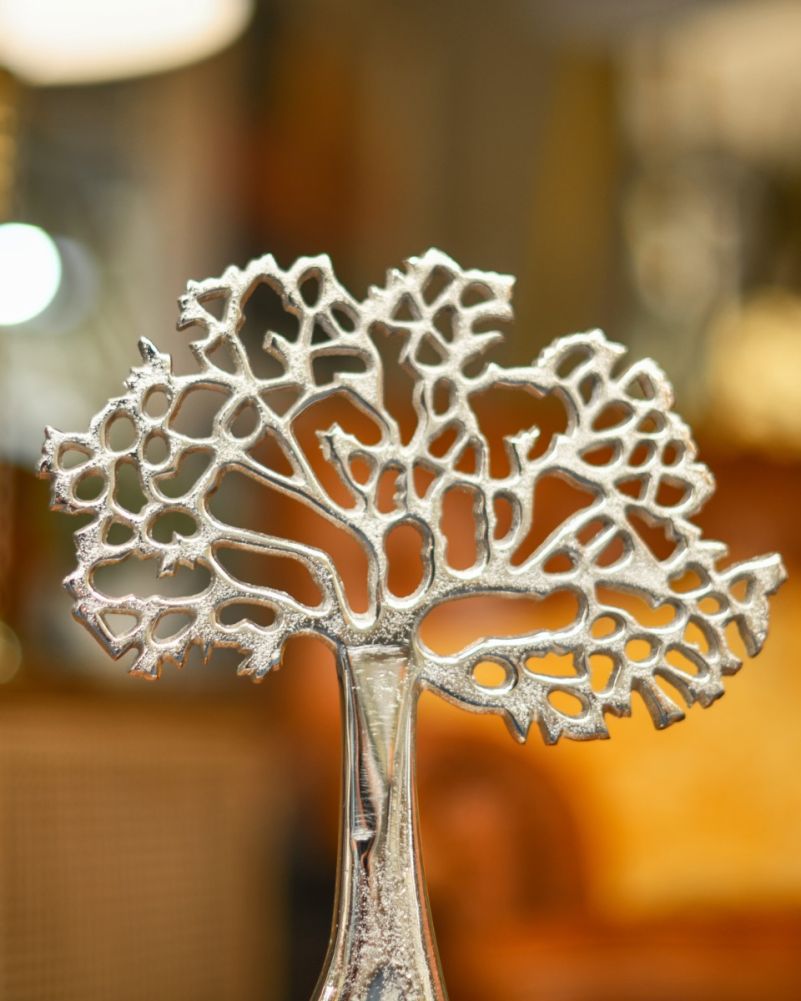Antique Silver Tree Of Life Alder Sculpture - 37cm Branches
