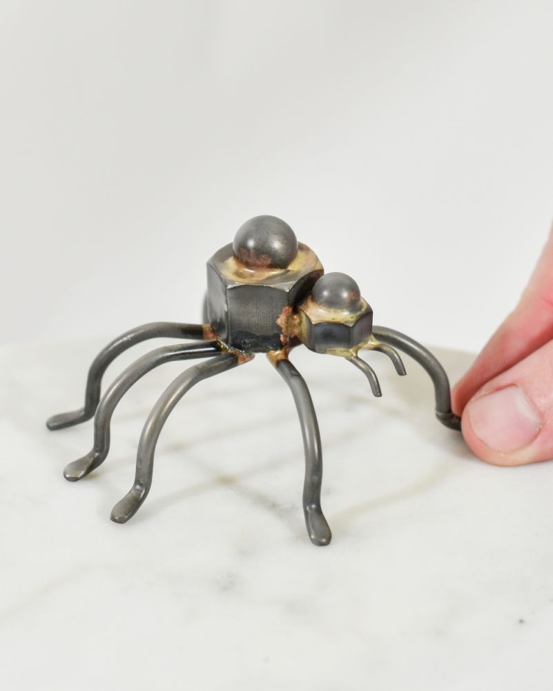 'Archie' The Spider Scrap Metal Art Sculpture To Scale
