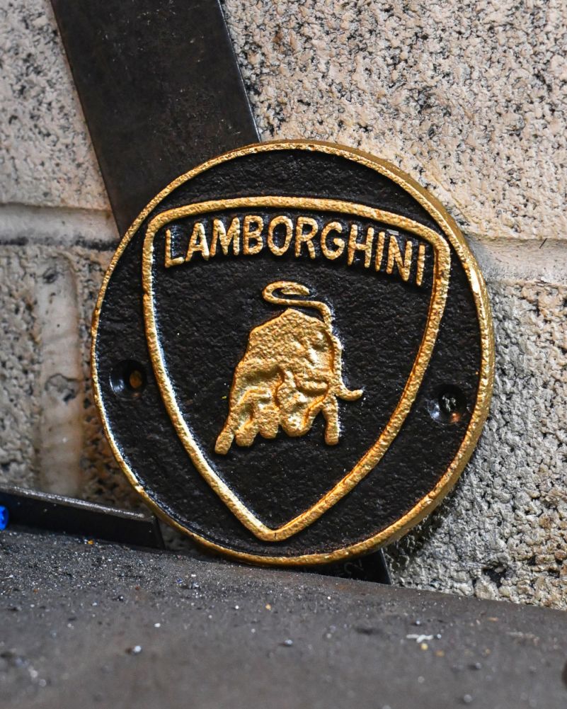 Automobili Lamborghini Cast Iron Automobilia Sign