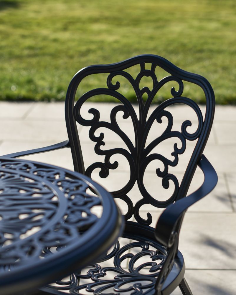 Back Of The Seat From The 'Buckingam' Dining Set In Black