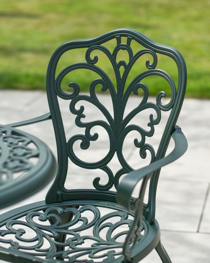Close Up Of the Ornate Back Of The Chair