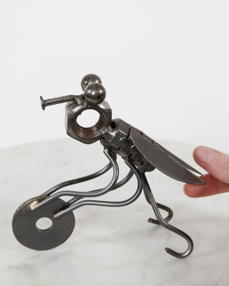 'Balanced Buzz' Scrap Metal Art Sculpture Scale