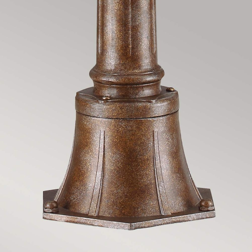 Bronze Aluminium Seeded Pillar Lantern Base 