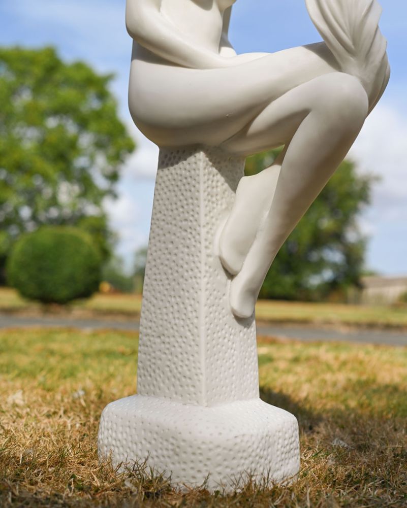 Contemporary Resin Person Garden Sculpture Close Up