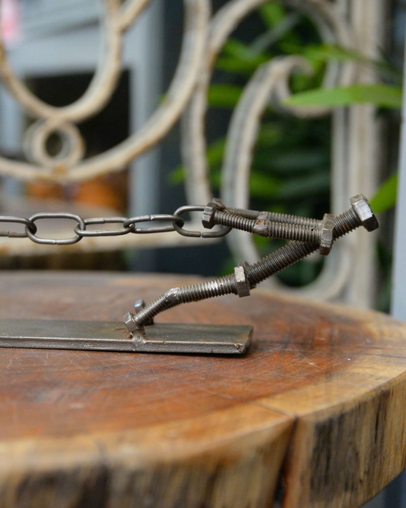 Battle Of Strength Scrap Metal Art Sculpture Design