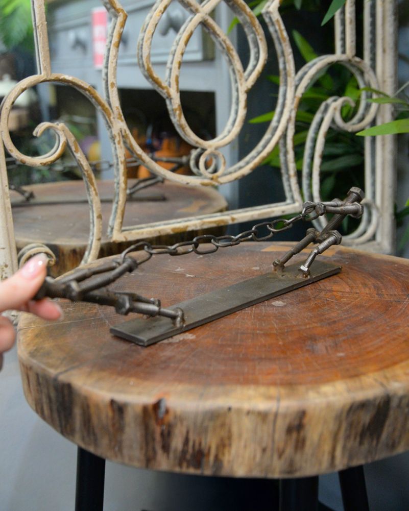 Scale Of The Battle Of Strength Scrap Metal Art Sculpture