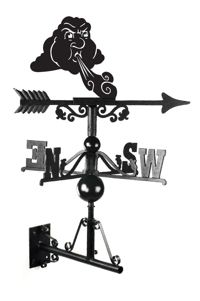 The Forge Old Man Winter Iron Weathervane in full 
