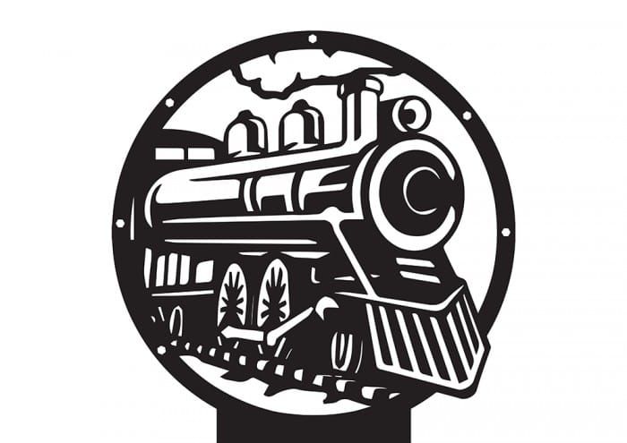 The Forge Steam Train Iron Weathervane