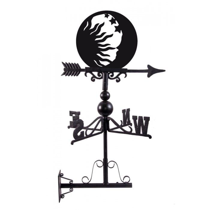 The Forge Sun & Moon Iron Weathervane in Full 
