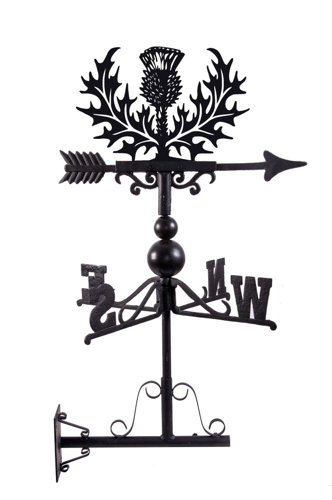The Forge Thistle Iron Weathervane in Full 