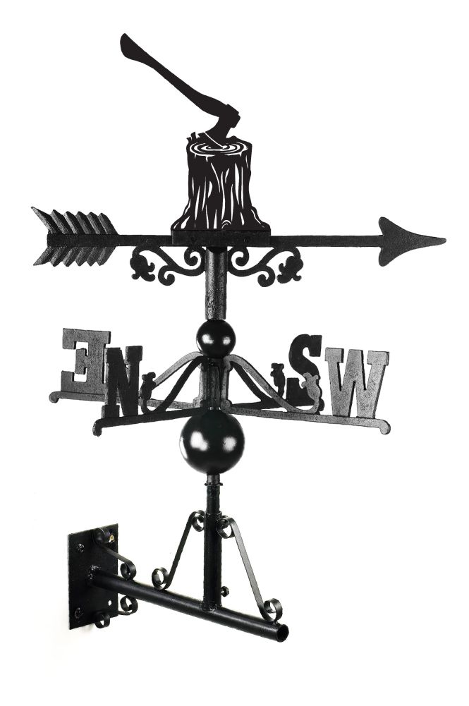 The Forge Woodcutter Iron Weathervane in full 
