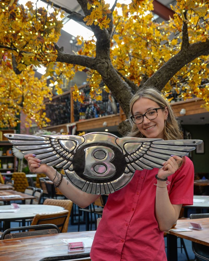 Scale Of The Bentley Wings Automobilia Sign 