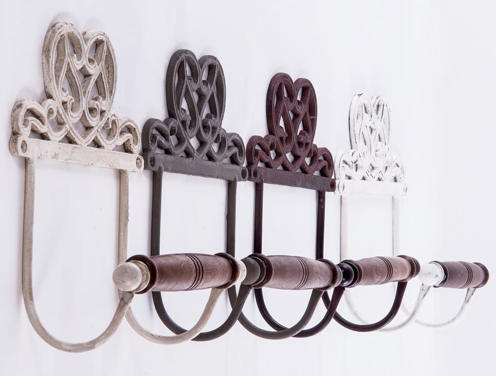 Ornate Heart Design Toilet Roll Holder